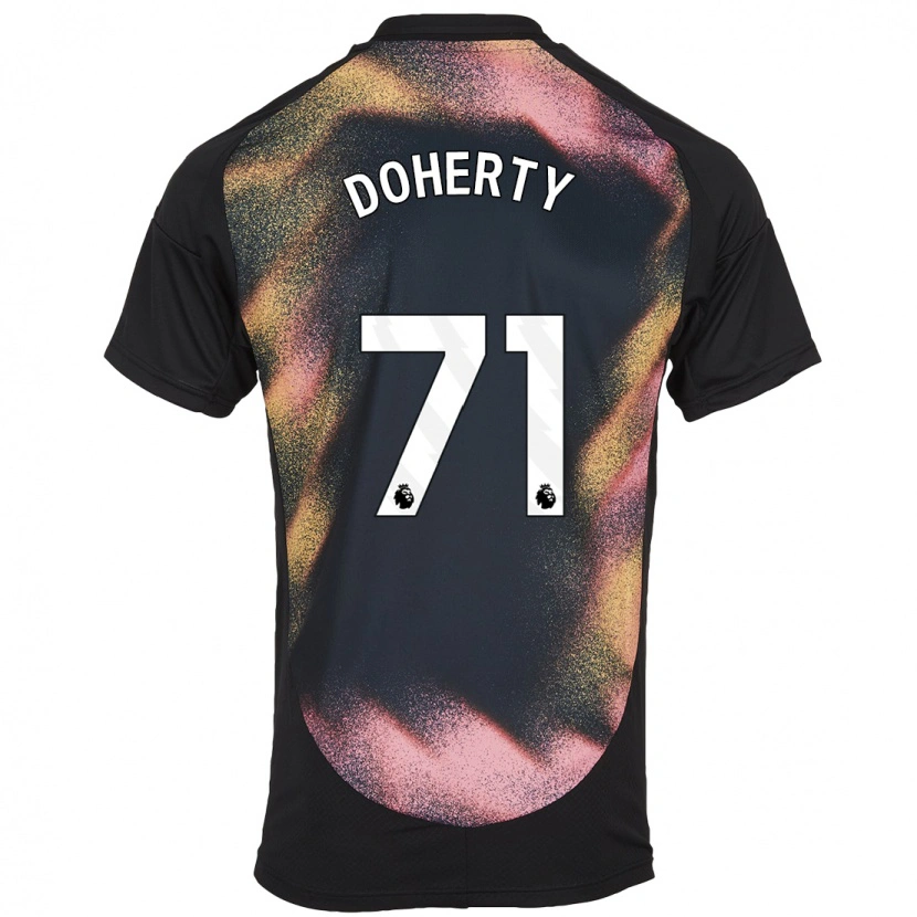 Danxen Kinder Arlo Doherty #71 Schwarz Weiß Auswärtstrikot Trikot 2024/25 T-Shirt