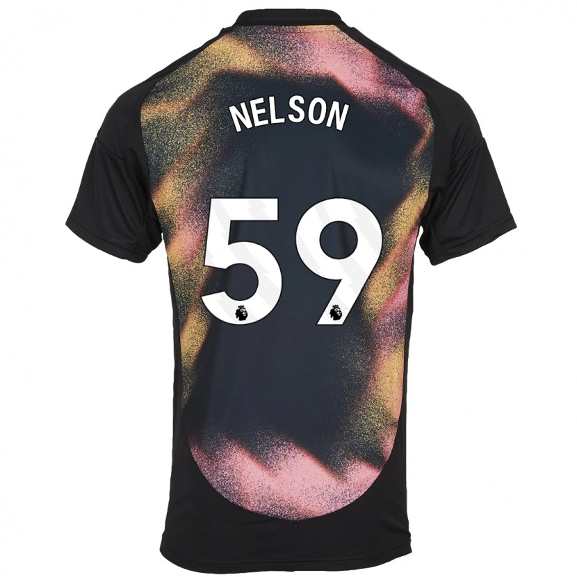 Danxen Kinder Ronny Nelson #59 Schwarz Weiß Auswärtstrikot Trikot 2024/25 T-Shirt