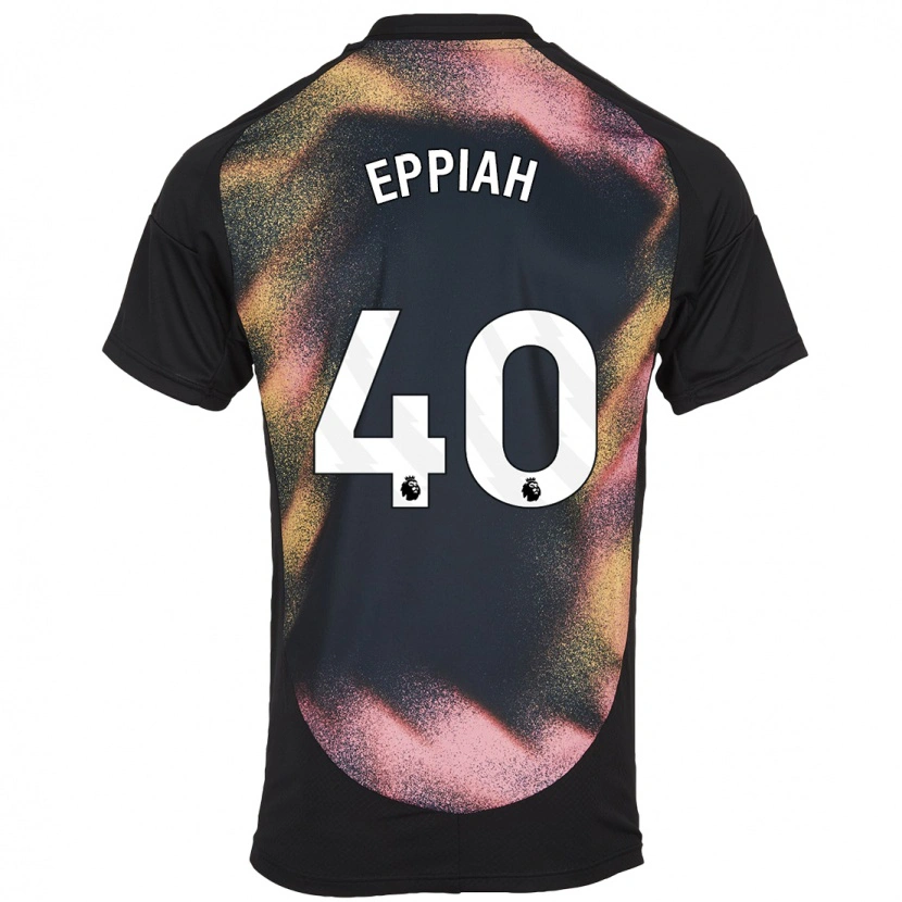 Danxen Kinder Josh Eppiah #40 Schwarz Weiß Auswärtstrikot Trikot 2024/25 T-Shirt