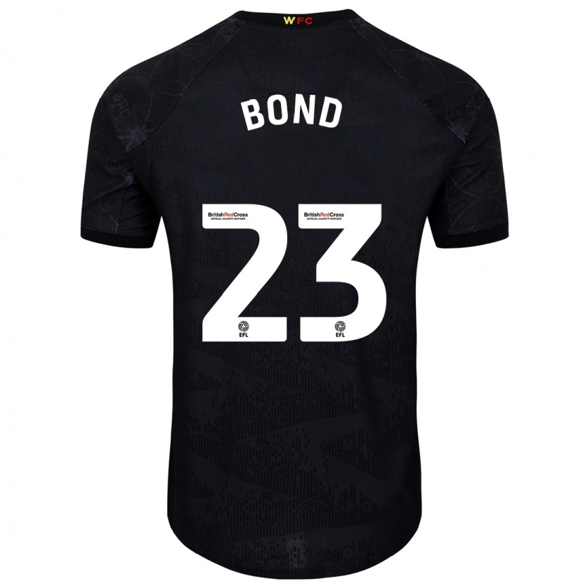 Danxen Kinder Jonathan Bond #23 Schwarz Weiß Auswärtstrikot Trikot 2024/25 T-Shirt