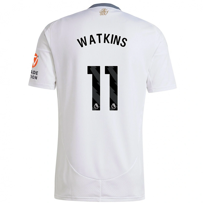 Danxen Kinder Ollie Watkins #11 Weiß Auswärtstrikot Trikot 2024/25 T-Shirt