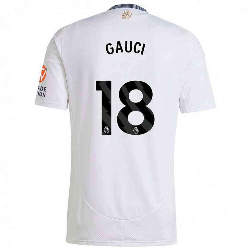 Danxen Kinder Joe Gauci #18 Weiß Auswärtstrikot Trikot 2024/25 T-Shirt