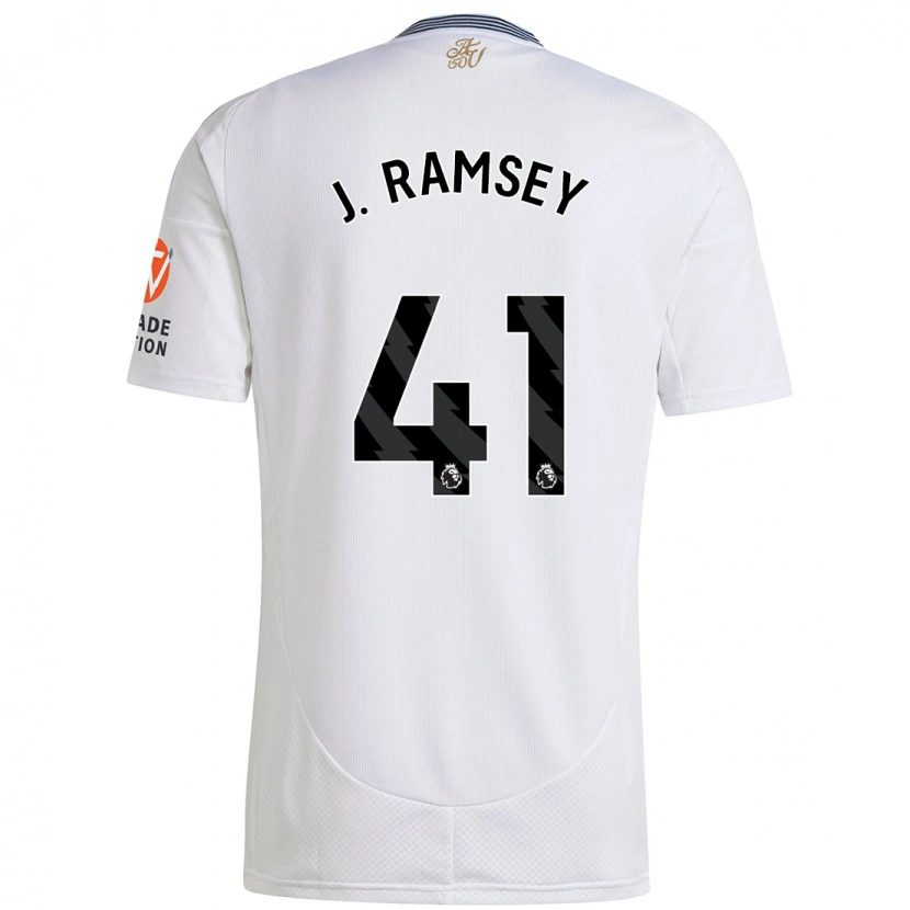 Danxen Kinder Jacob Ramsey #41 Weiß Auswärtstrikot Trikot 2024/25 T-Shirt