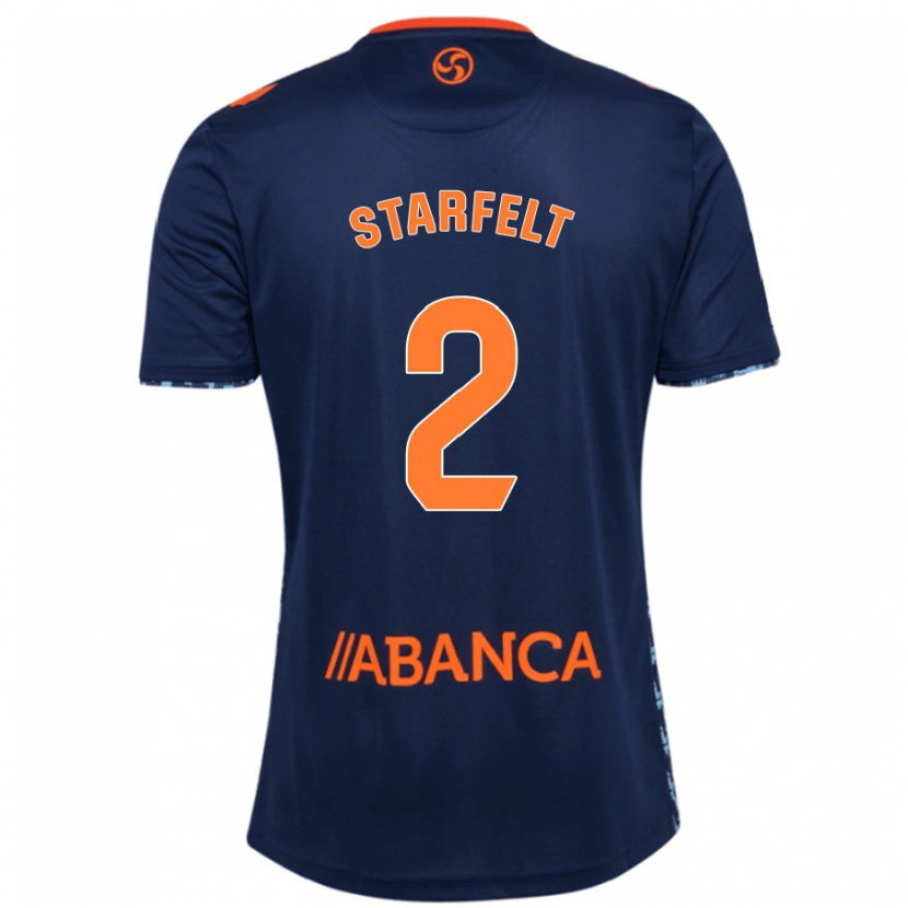 Danxen Kinder Carl Starfelt #2 Marineblau Auswärtstrikot Trikot 2024/25 T-Shirt