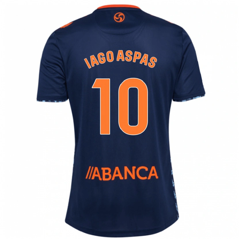 Danxen Kinder Iago Aspas #10 Marineblau Auswärtstrikot Trikot 2024/25 T-Shirt