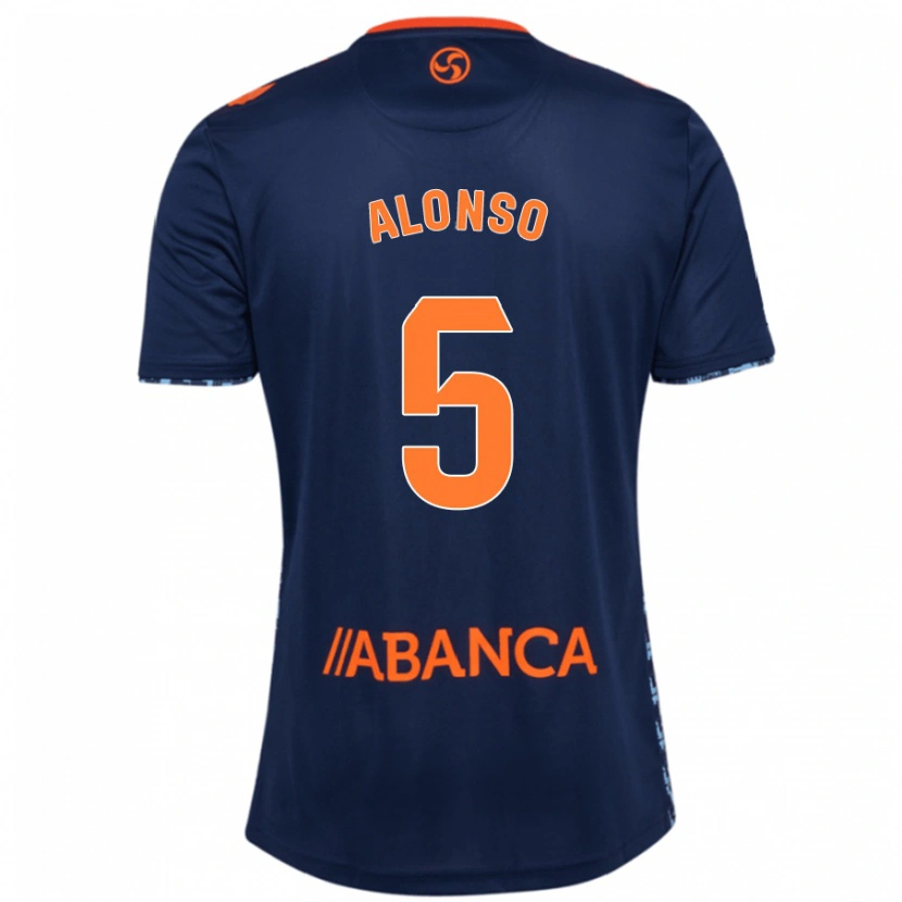 Danxen Kinder Gael Alonso #5 Marineblau Auswärtstrikot Trikot 2024/25 T-Shirt