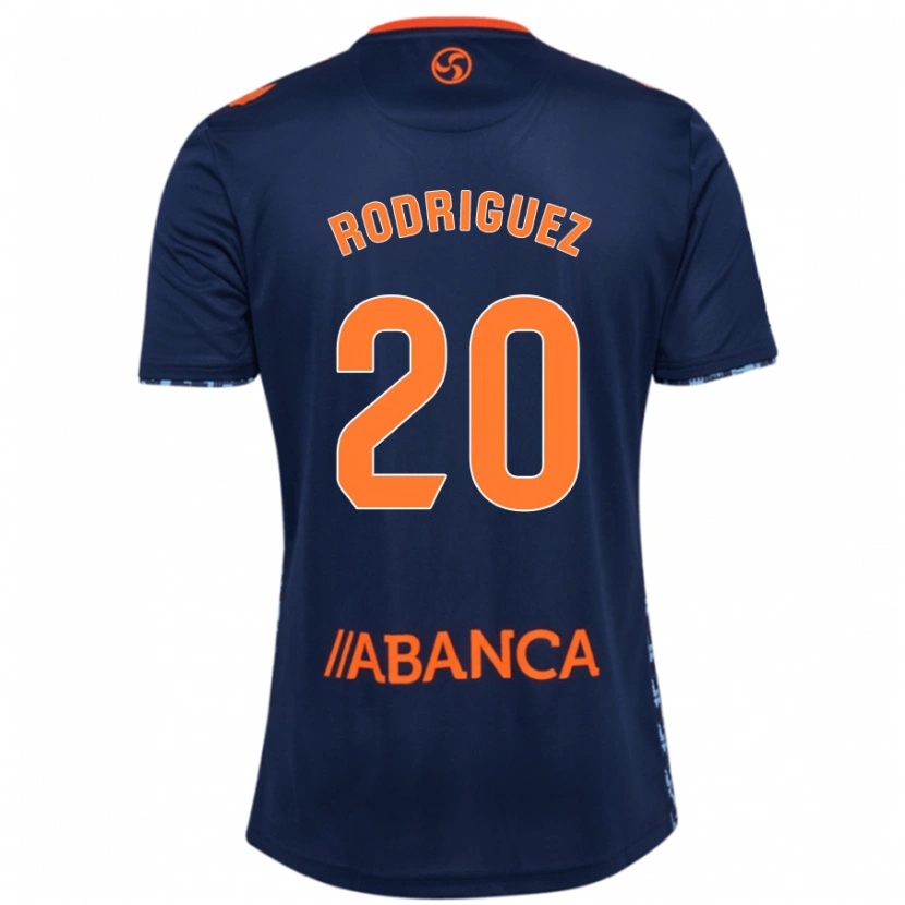 Danxen Kinder Javi Rodríguez #20 Marineblau Auswärtstrikot Trikot 2024/25 T-Shirt