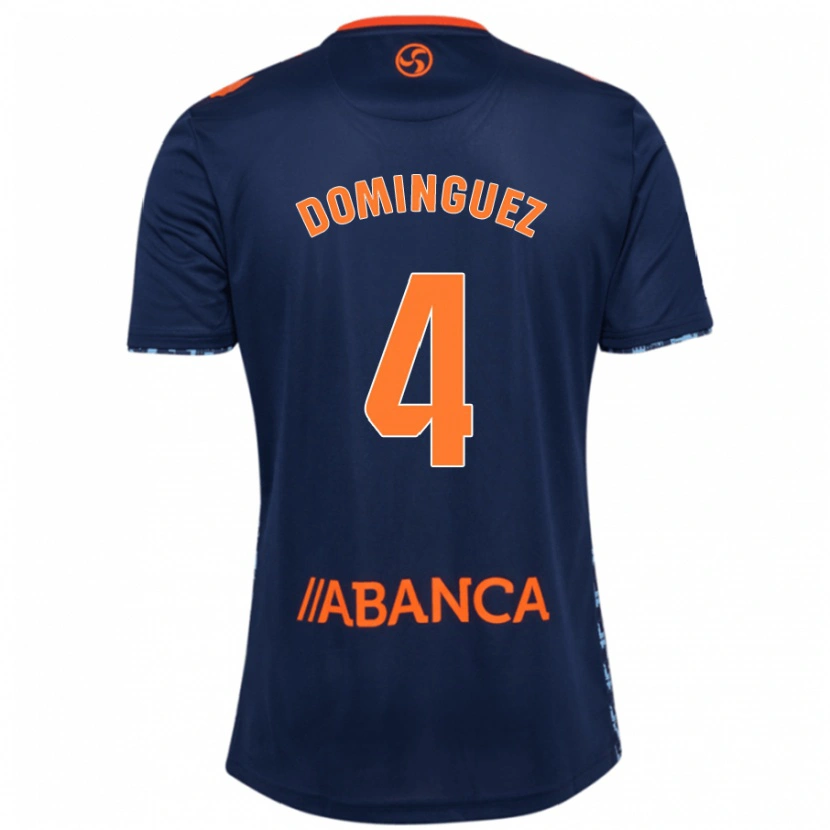 Danxen Kinder Javi Domínguez #4 Marineblau Auswärtstrikot Trikot 2024/25 T-Shirt