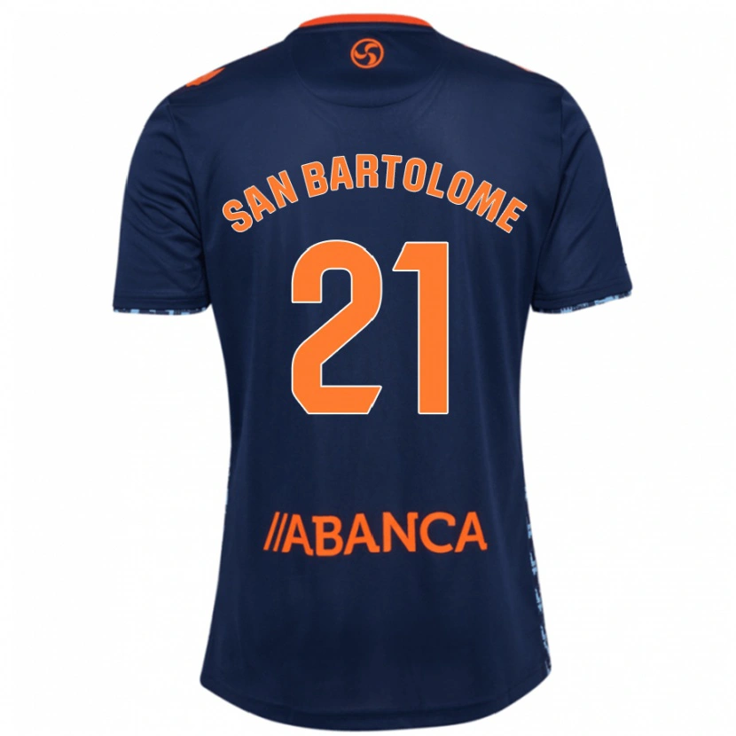 Danxen Kinder Víctor San Bartolomé #21 Marineblau Auswärtstrikot Trikot 2024/25 T-Shirt