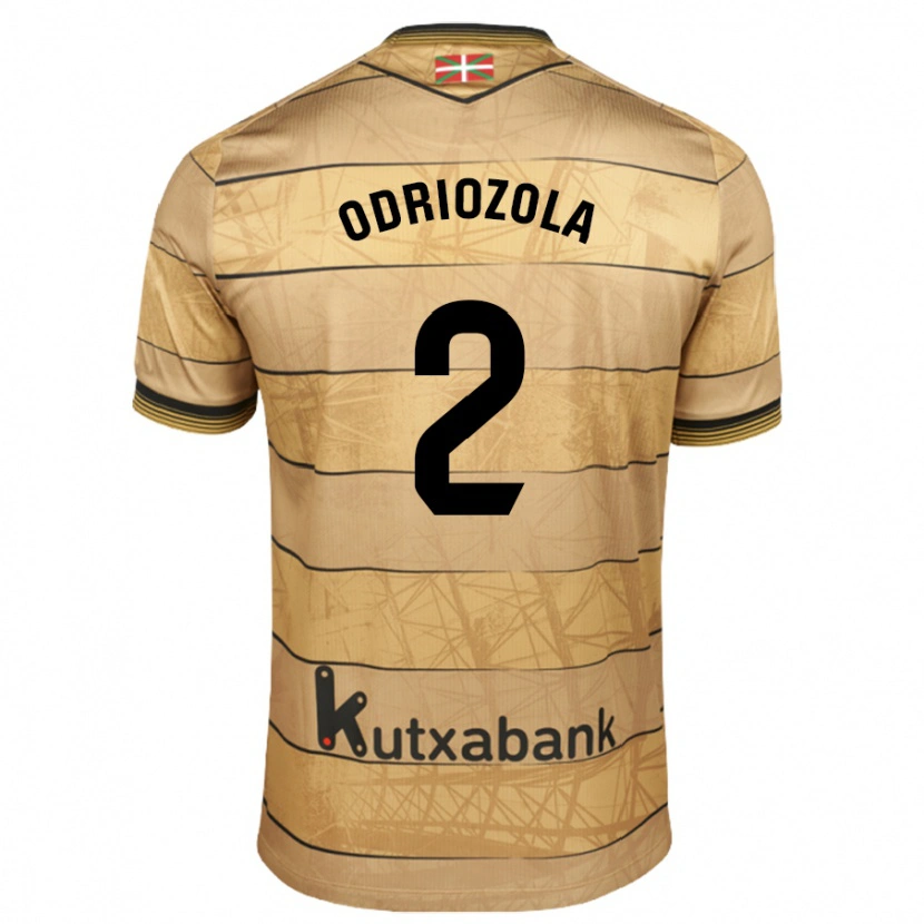 Danxen Kinder Álvaro Odriozola #2 Braun Auswärtstrikot Trikot 2024/25 T-Shirt