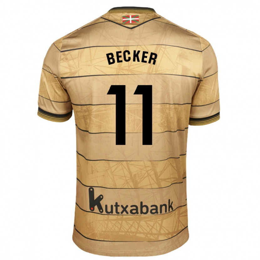 Danxen Kinder Sheraldo Becker #11 Braun Auswärtstrikot Trikot 2024/25 T-Shirt