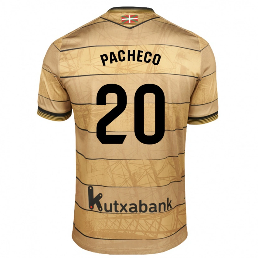 Danxen Kinder Jon Pacheco #20 Braun Auswärtstrikot Trikot 2024/25 T-Shirt