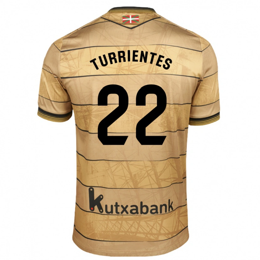 Danxen Kinder Beñat Turrientes #22 Braun Auswärtstrikot Trikot 2024/25 T-Shirt