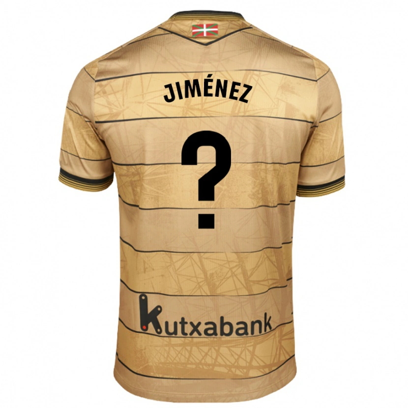 Danxen Kinder Javier Jiménez #0 Braun Auswärtstrikot Trikot 2024/25 T-Shirt