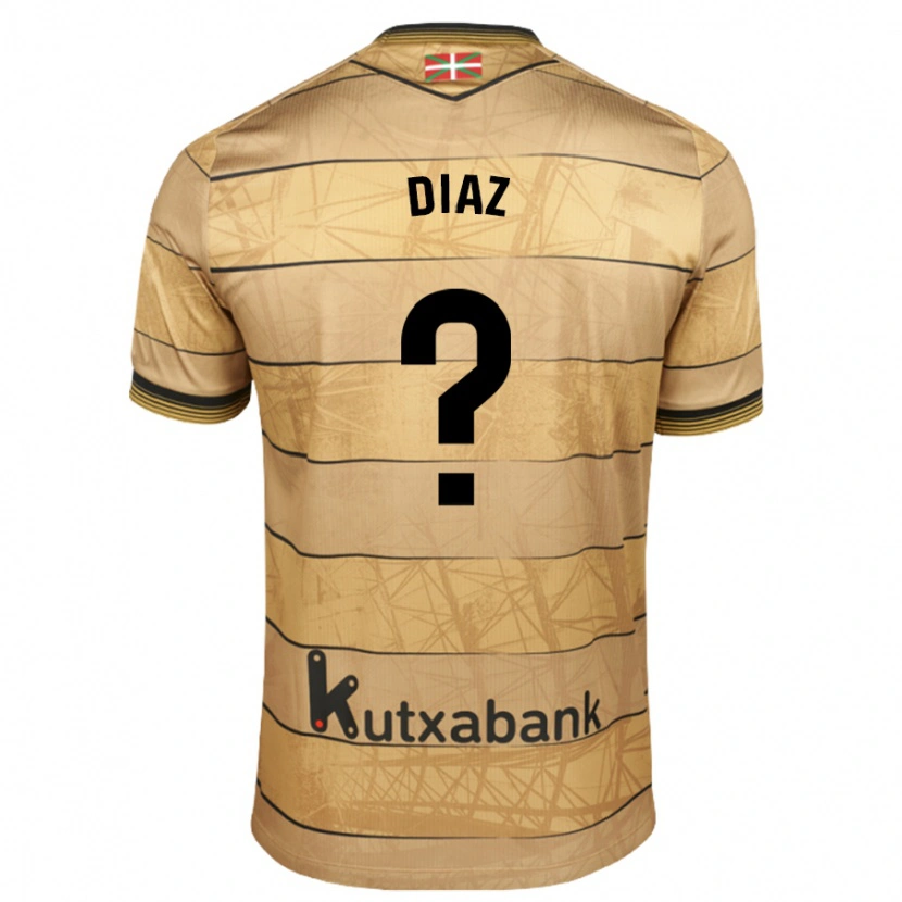 Danxen Kinder Dani Díaz #0 Braun Auswärtstrikot Trikot 2024/25 T-Shirt