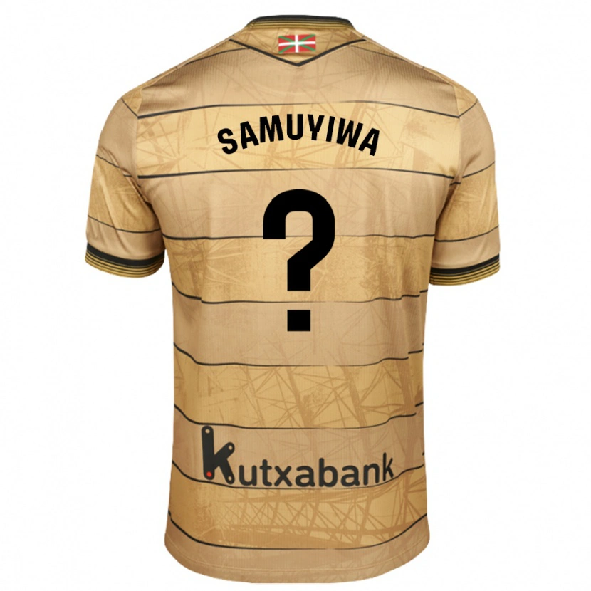 Danxen Kinder Santino Samuyiwa #0 Braun Auswärtstrikot Trikot 2024/25 T-Shirt