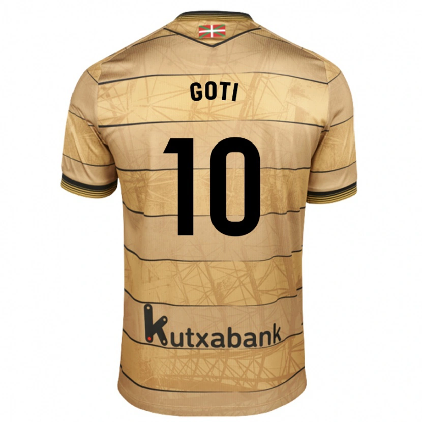 Danxen Kinder Mikel Goti #10 Braun Auswärtstrikot Trikot 2024/25 T-Shirt