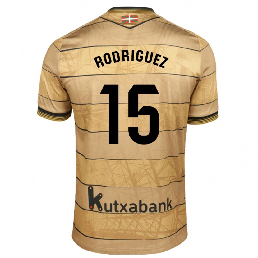 Danxen Kinder Peru Rodríguez #15 Braun Auswärtstrikot Trikot 2024/25 T-Shirt