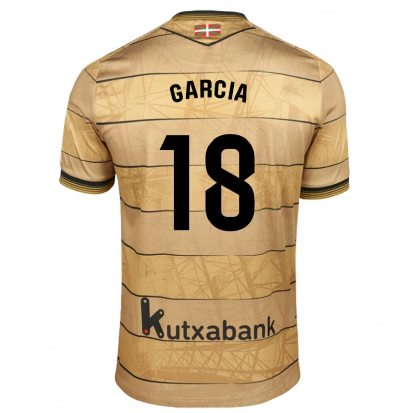 Danxen Kinder Eder García #18 Braun Auswärtstrikot Trikot 2024/25 T-Shirt