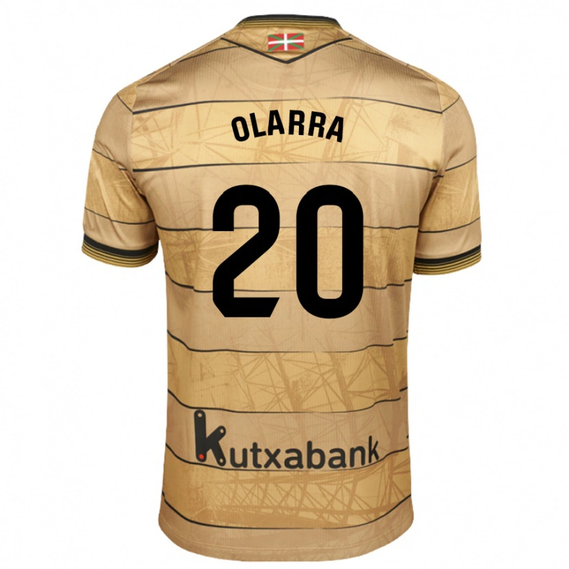 Danxen Kinder Aimar Olarra #20 Braun Auswärtstrikot Trikot 2024/25 T-Shirt