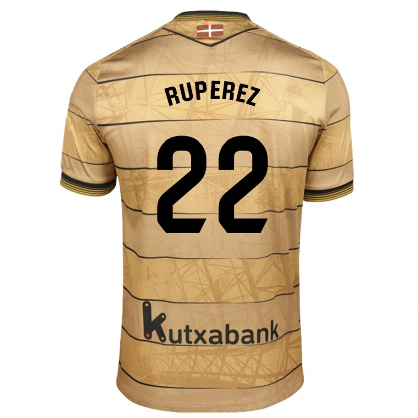 Danxen Kinder Iñaki Rupérez #22 Braun Auswärtstrikot Trikot 2024/25 T-Shirt