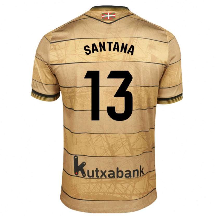 Danxen Kinder Olatz Santana #13 Braun Auswärtstrikot Trikot 2024/25 T-Shirt