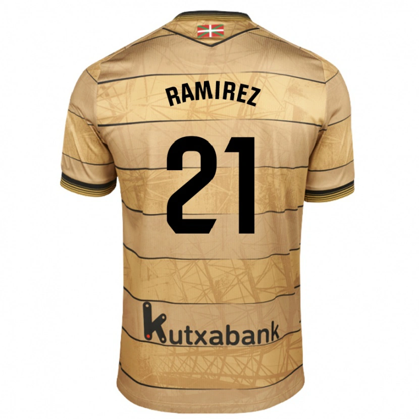 Danxen Kinder Emma Ramírez #21 Braun Auswärtstrikot Trikot 2024/25 T-Shirt