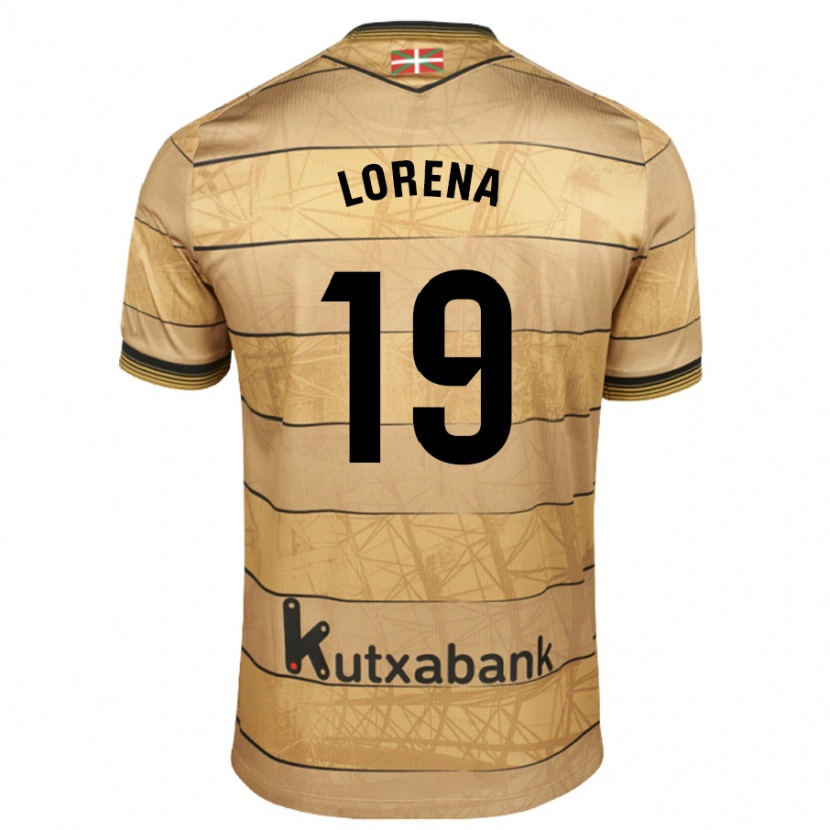 Danxen Kinder Lorena Navarro Domínguez #19 Braun Auswärtstrikot Trikot 2024/25 T-Shirt