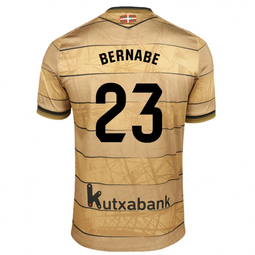 Danxen Kinder Alejandra Bernabé De Santiago #23 Braun Auswärtstrikot Trikot 2024/25 T-Shirt