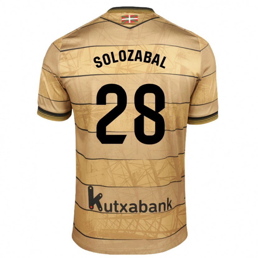 Danxen Kinder Malen Solozabal Ibarra #28 Braun Auswärtstrikot Trikot 2024/25 T-Shirt