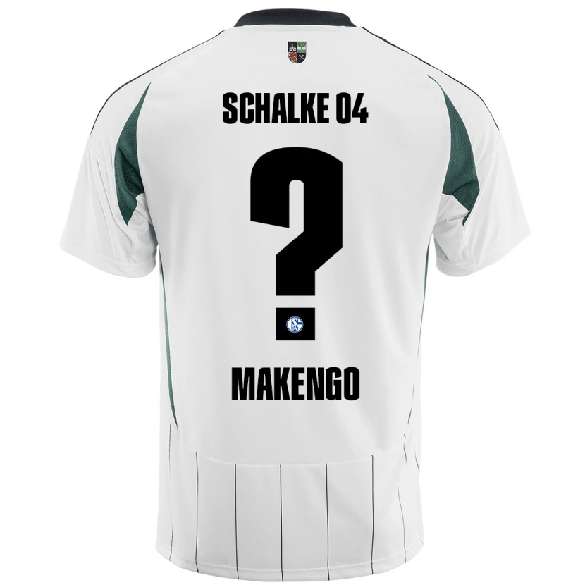 Danxen Kinder Richard Makengo #0 Weiß Grün Auswärtstrikot Trikot 2024/25 T-Shirt