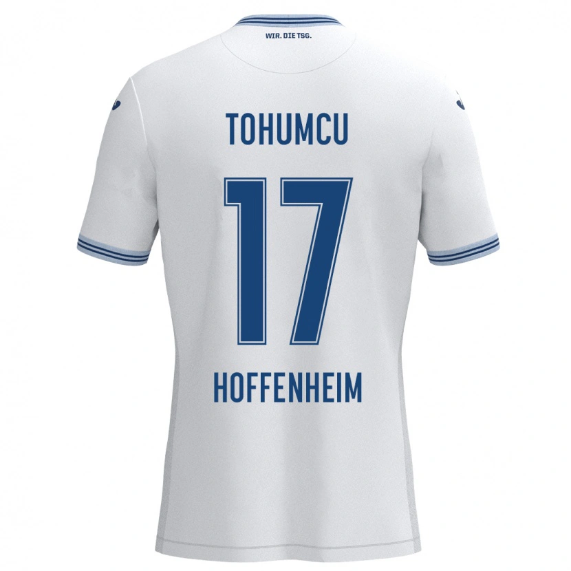 Danxen Kinder Umut Tohumcu #17 Weiß Blau Auswärtstrikot Trikot 2024/25 T-Shirt