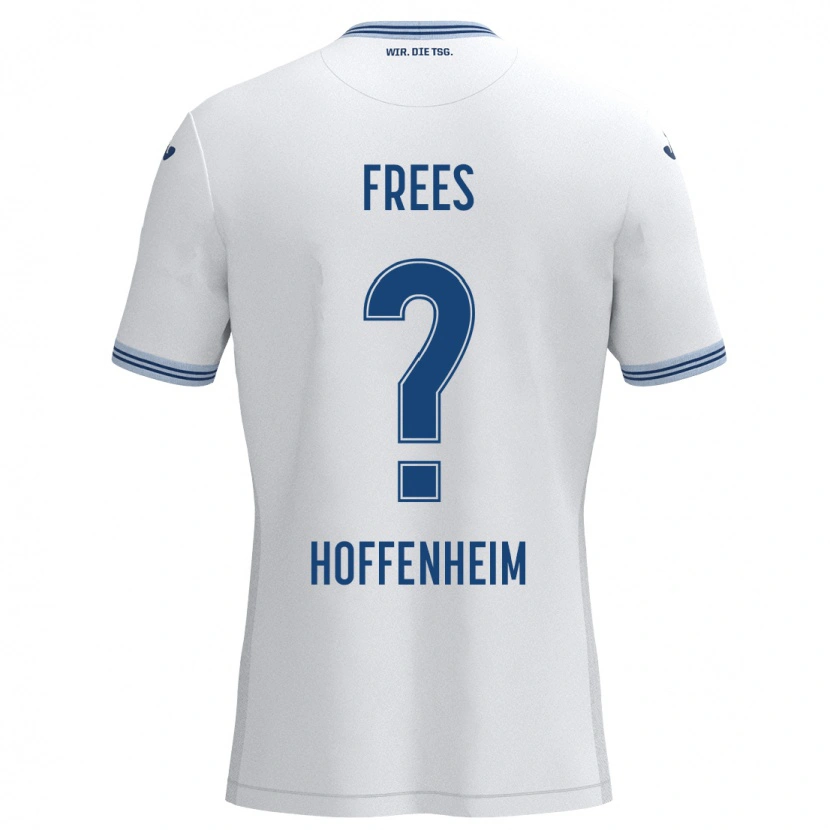 Danxen Kinder Kelven Frees #0 Weiß Blau Auswärtstrikot Trikot 2024/25 T-Shirt