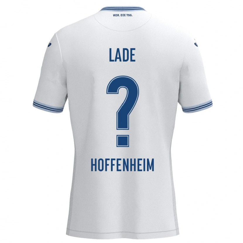 Danxen Kinder Benjamin Lade #0 Weiß Blau Auswärtstrikot Trikot 2024/25 T-Shirt