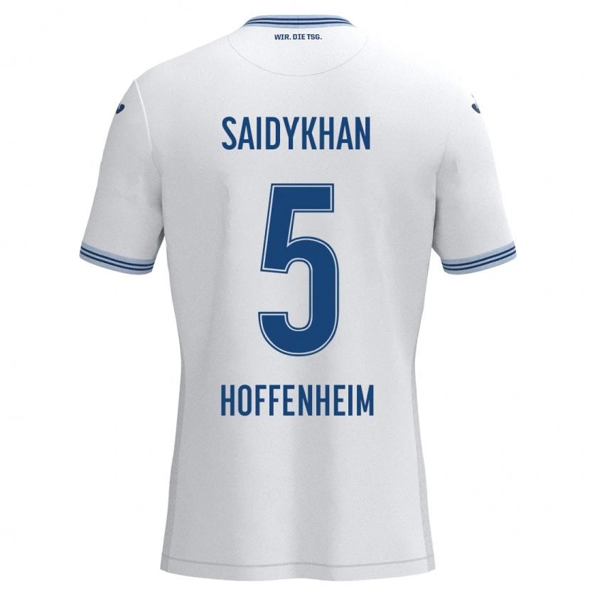 Danxen Kinder Ibrahim Saidykhan #5 Weiß Blau Auswärtstrikot Trikot 2024/25 T-Shirt