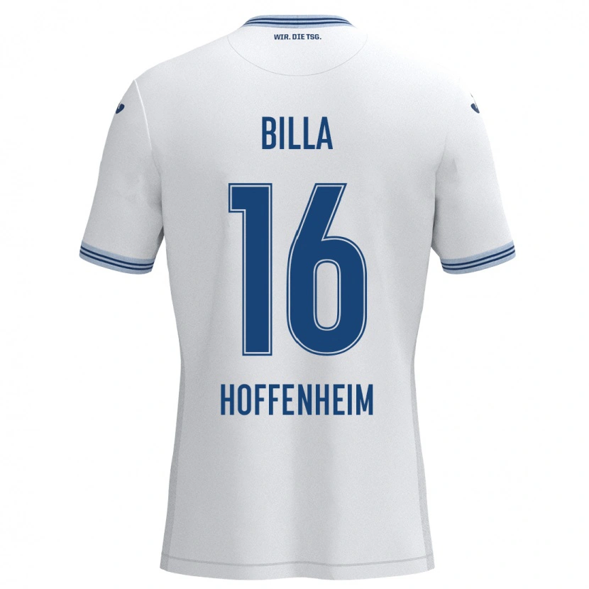 Danxen Kinder Nicole Billa #16 Weiß Blau Auswärtstrikot Trikot 2024/25 T-Shirt