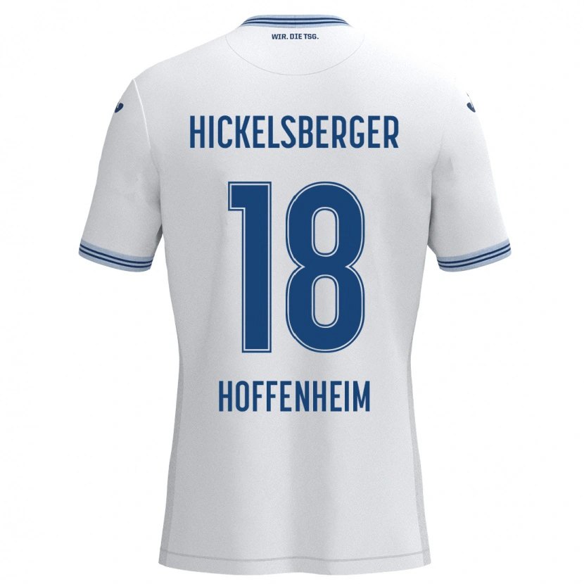 Danxen Kinder Julia Hickelsberger #18 Weiß Blau Auswärtstrikot Trikot 2024/25 T-Shirt