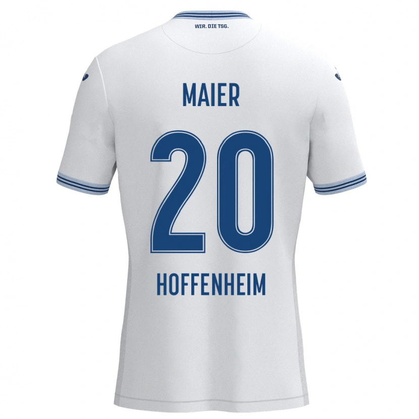 Danxen Kinder Leonie Maier #20 Weiß Blau Auswärtstrikot Trikot 2024/25 T-Shirt