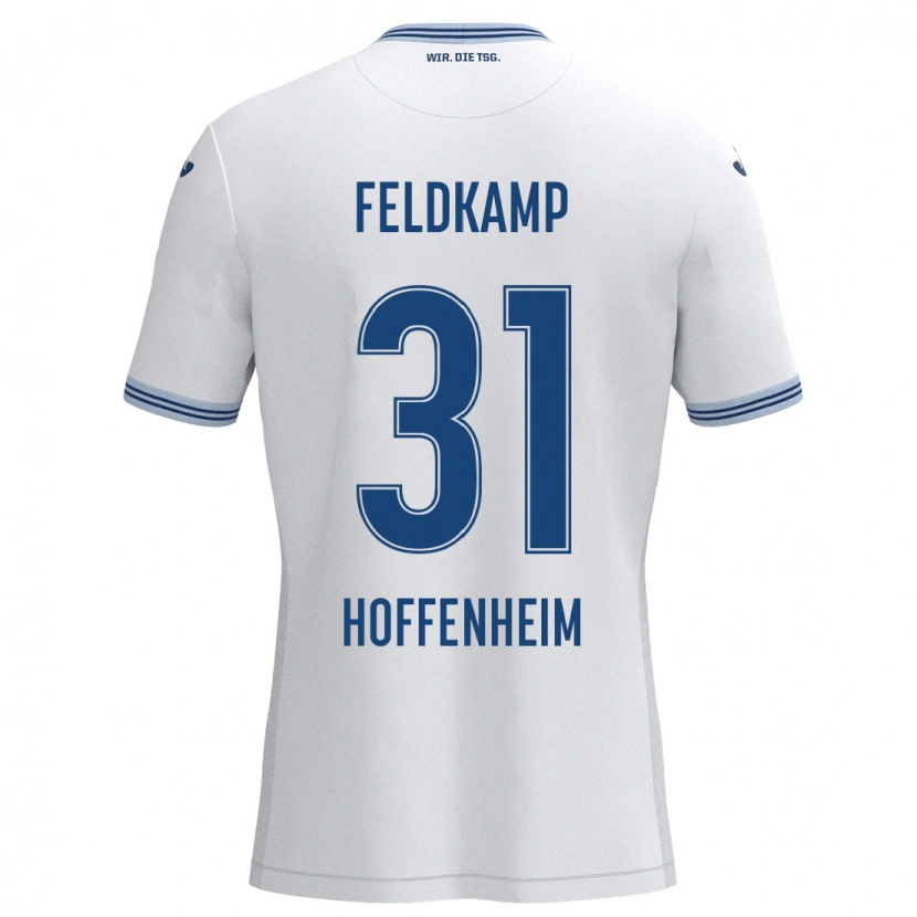 Danxen Kinder Jana Feldkamp #31 Weiß Blau Auswärtstrikot Trikot 2024/25 T-Shirt