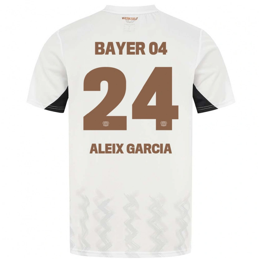 Danxen Kinder Aleix García #24 Weiß Schwarz Auswärtstrikot Trikot 2024/25 T-Shirt