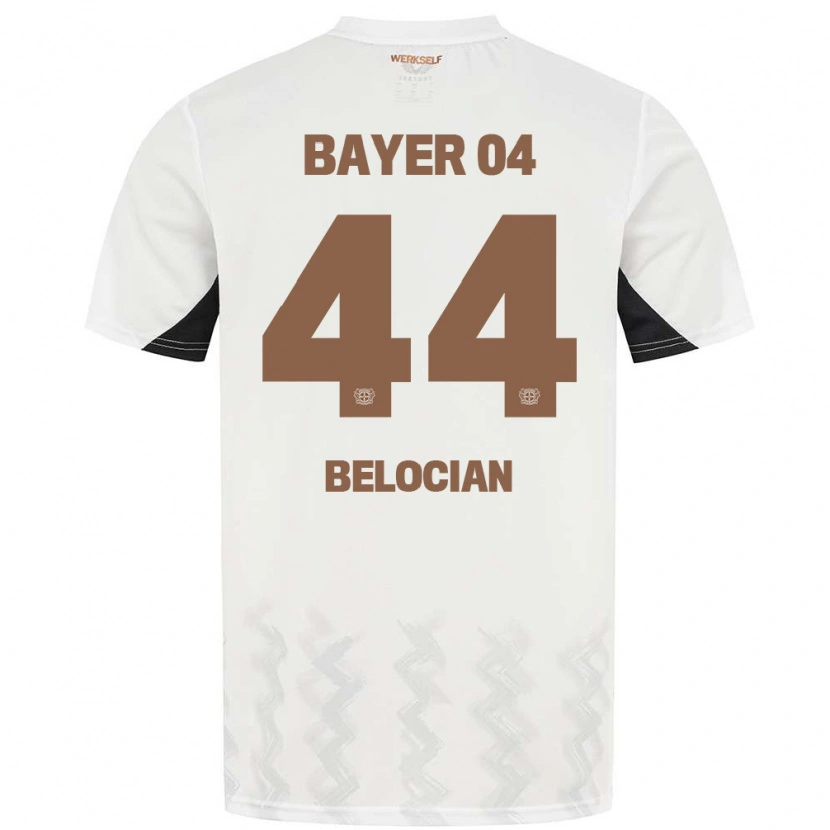 Danxen Kinder Jeanuël Belocian #44 Weiß Schwarz Auswärtstrikot Trikot 2024/25 T-Shirt