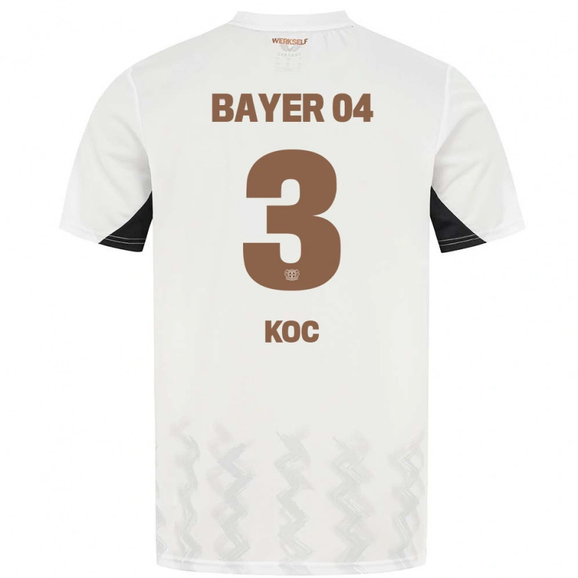 Danxen Kinder Halil Koc #3 Weiß Schwarz Auswärtstrikot Trikot 2024/25 T-Shirt