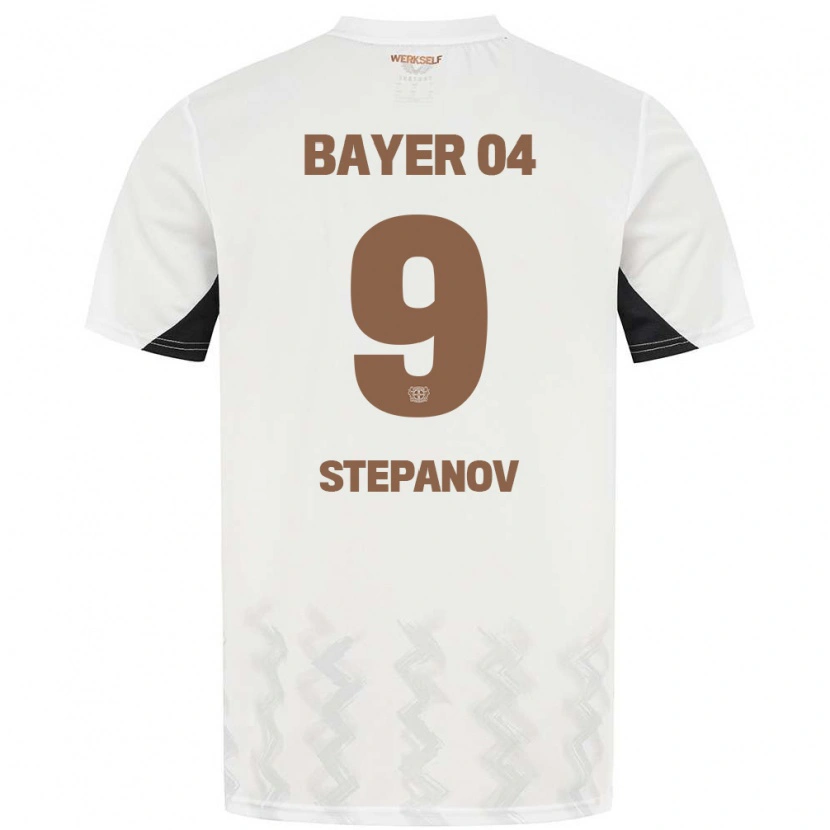 Danxen Kinder Artem Stepanov #9 Weiß Schwarz Auswärtstrikot Trikot 2024/25 T-Shirt