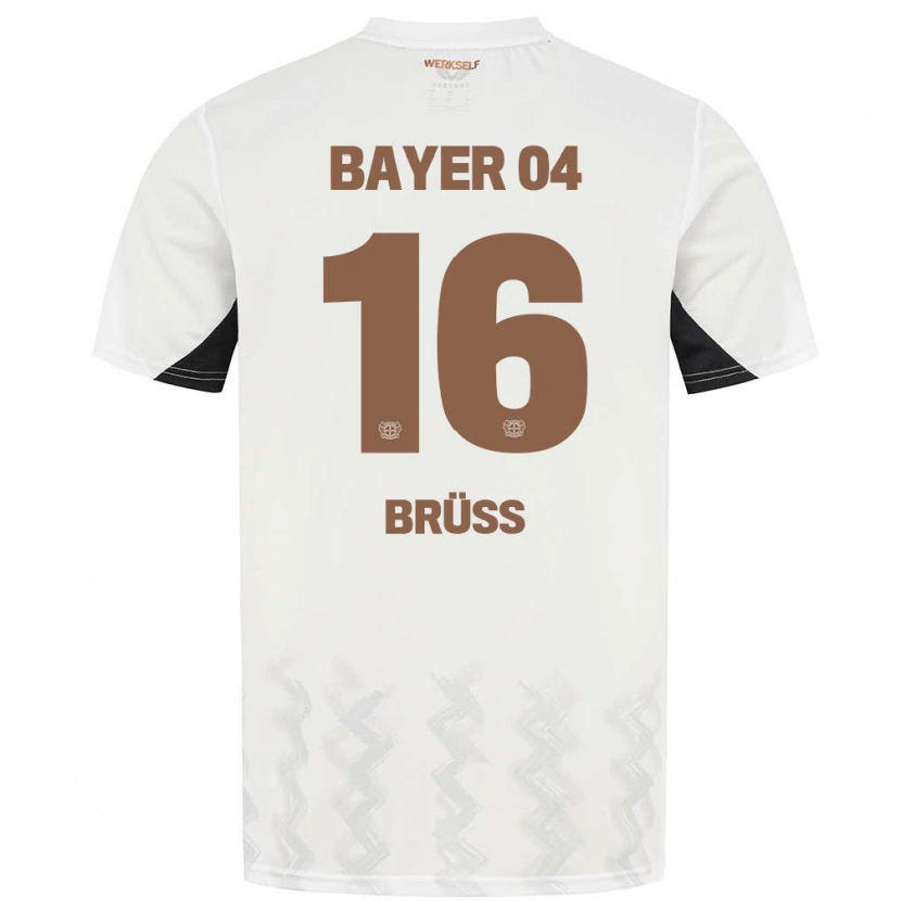 Danxen Kinder Tom Brüss #16 Weiß Schwarz Auswärtstrikot Trikot 2024/25 T-Shirt