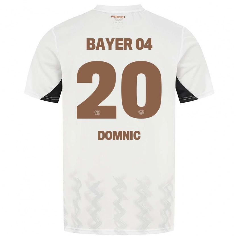 Danxen Kinder Nebe-Sirak Domnic #20 Weiß Schwarz Auswärtstrikot Trikot 2024/25 T-Shirt