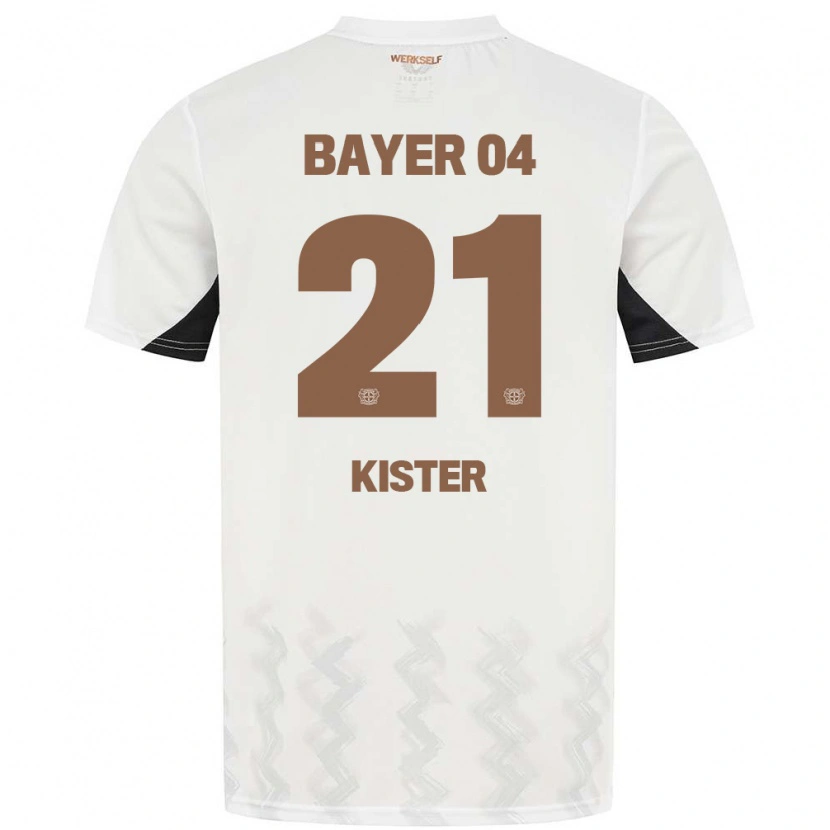 Danxen Kinder Akim Kister #21 Weiß Schwarz Auswärtstrikot Trikot 2024/25 T-Shirt