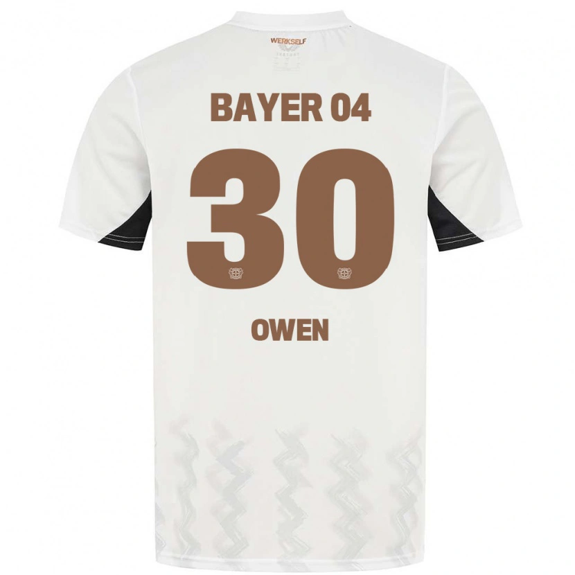 Danxen Kinder Emmanuel Owen #30 Weiß Schwarz Auswärtstrikot Trikot 2024/25 T-Shirt