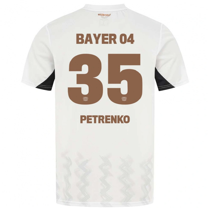 Danxen Kinder Oleksandr Petrenko #35 Weiß Schwarz Auswärtstrikot Trikot 2024/25 T-Shirt