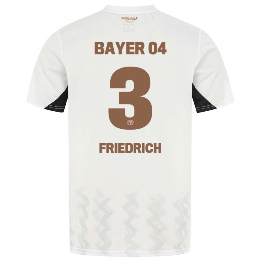 Danxen Kinder Melissa Friedrich #3 Weiß Schwarz Auswärtstrikot Trikot 2024/25 T-Shirt