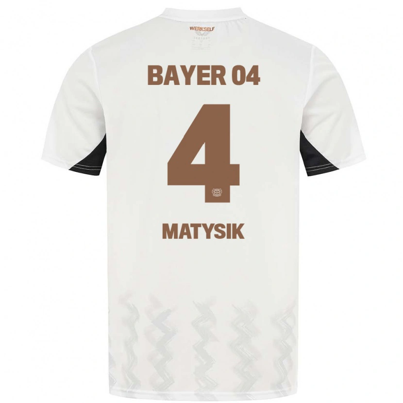 Danxen Kinder Sylwia Matysik #4 Weiß Schwarz Auswärtstrikot Trikot 2024/25 T-Shirt